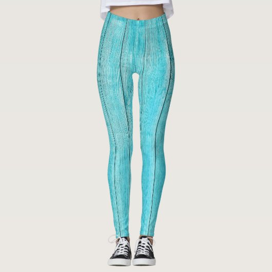 Leggings texturquoise en bois (Devant)