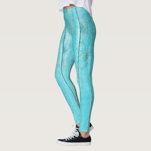 Leggings texturquoise en bois (Gauche)