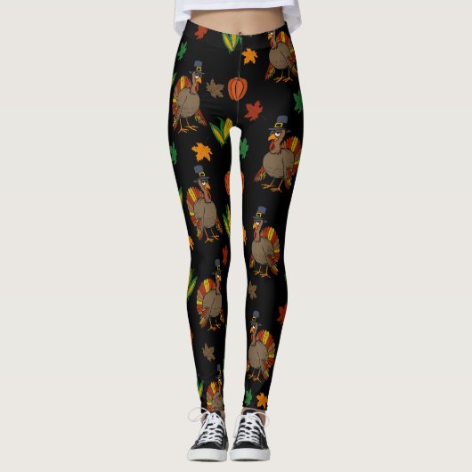 Leggings Thanksgiving Turquie motif (Devant)