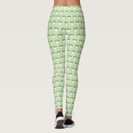 Leggings Thé japonais Matcha Green Latte Teacup Foin (Dos)