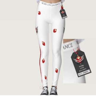 Leggings The WORK LOVE BALANCE Passion Heart and Flame