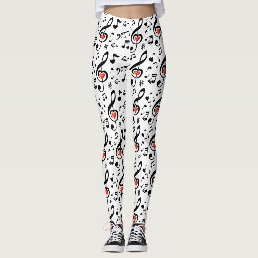 Leggings thématiques Music Notes (Devant)