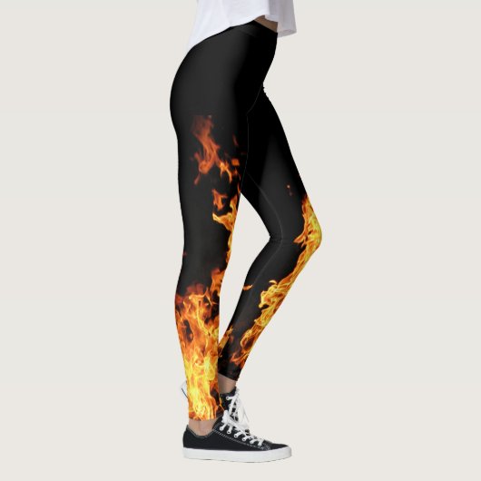 Leggings Thème de flamme d'incendie (Droite)