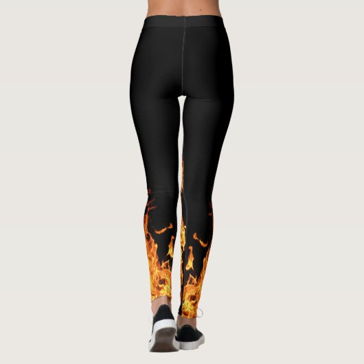 Leggings Thème de flamme d'incendie (Dos)