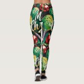 Leggings Thème de Noël de Pickleball (Dos)