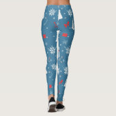 Leggings Thème de Noël motif sans coutures (Dos)