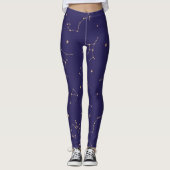 Leggings Thème Éclipse Solaire Étoile Dorée Célest (Devant)