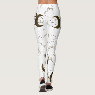 Leggings Thème Lune céleste
