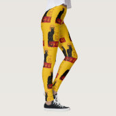 Leggings Theophile Steinlen - Le Conversation Noir Vintage (Droite)