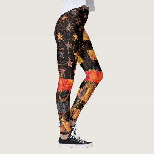 Leggings Thin Red Line and Flames (Droite)