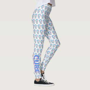 Leggings Thyroïde Cancer Sensibilisation Ruban Ange Leggin