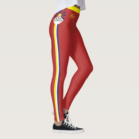 Leggings Tibet & Tibet Drapeau mode, fans de voyage/sport L (Droite)