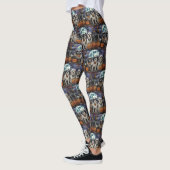 Leggings Tibetan Terrier Halloween Effrayant (Gauche)