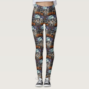 Leggings Tibetan Terrier Halloween Effrayant