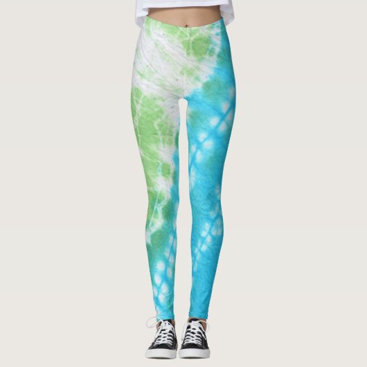 Leggings Tie-Dye Aqua (Devant)