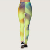Leggings Tie-dye bleu et jaune (Dos)