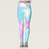Leggings Tie Dye Faux Bonbon rose Holographique (Devant)