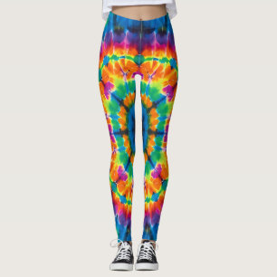 Leggings tie-dyés aux couleurs vives