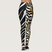 Leggings Tiger Big Chat Motif Animal Brown Blanc Noir Fun (Dos)