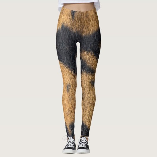 Leggings Tiger Couleur Motif animal mou (Devant)
