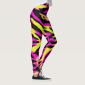 Leggings Tiger Gravure noire Orange motif en peau d'animal  (Droite)