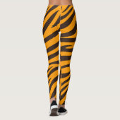 Leggings Tiger Gravure noire Orange motif en peau d'animal  (Dos)