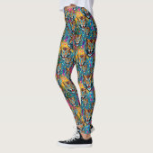 Leggings Tiger Head Rainbow colors paint stains (Gauche)