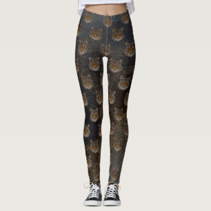 Leggings Tiger tête, look cuir