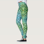 Leggings Tiger vert et bleu (Gauche)