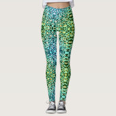Leggings Tiger vert et bleu (Devant)
