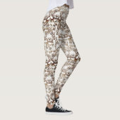 Leggings Tiger Visage Design Blanc et Brown (Droite)