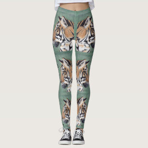 Leggings Tiger Yeux Leging Personnaliser NOM Art original