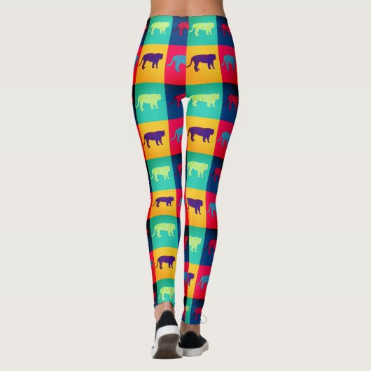 Leggings Tigers dans le style pop art (Dos)