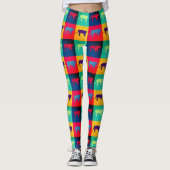 Leggings Tigers dans le style pop art (Devant)