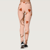 Leggings Tigers Feuilles d'automne : Motif de saut Vintage (Dos)