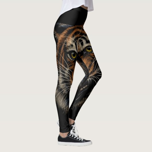 Leggings Tiger's Roar : Vivid Jungle Portrait (Droite)