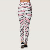 Leggings Tiges Animales Blanches Et Roses (Dos)