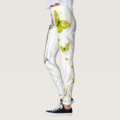 Leggings Tigre Blanc Papillon Jaune (Gauche)