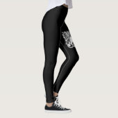 Leggings Tigre et dragon, Yin Yang, Noir moderne et blanc (Droite)