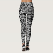 Leggings Tigre noir d'argent pour imprimer les jambes des f (Dos)