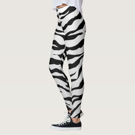 Leggings Tigres d'animaux blancs et noirs (Gauche)