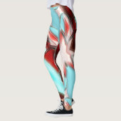 Leggings Timbre de lignes cristallines sur la texture de mo (Gauche)
