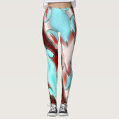 Leggings Timbre de lignes cristallines sur la texture de mo (Devant)
