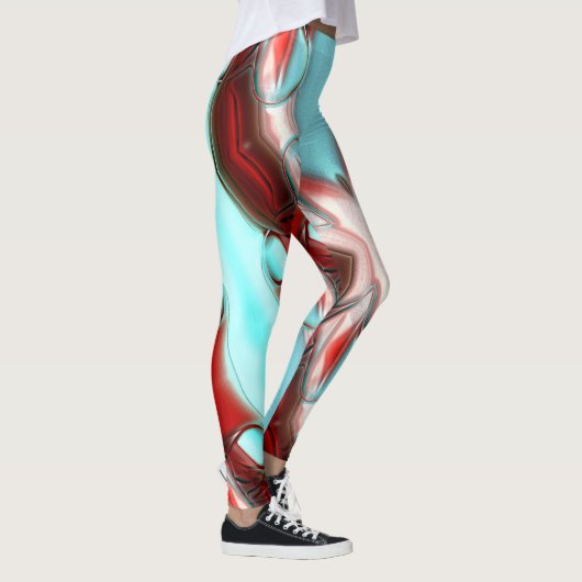 Leggings Timbre de lignes cristallines sur la texture de mo (Droite)