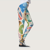 Leggings Timbres de passeport super mignons et colorés (Droite)