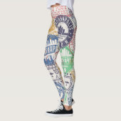 Leggings Timbres d'Indianapolis : Sceau de voyage. (Gauche)