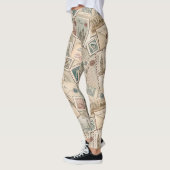Leggings Timbres Postaux Anciens (Gauche)