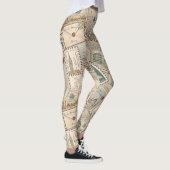 Leggings Timbres Postaux Anciens (Droite)