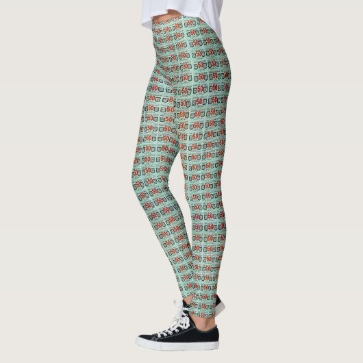 Leggings Timbres verts rétros (Gauche)