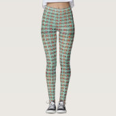 Leggings Timbres verts rétros (Devant)